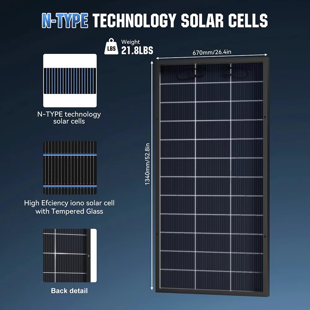 RVPOZWER Bifacial Solar Panel  - огляд і ціна Solar Panel 200W