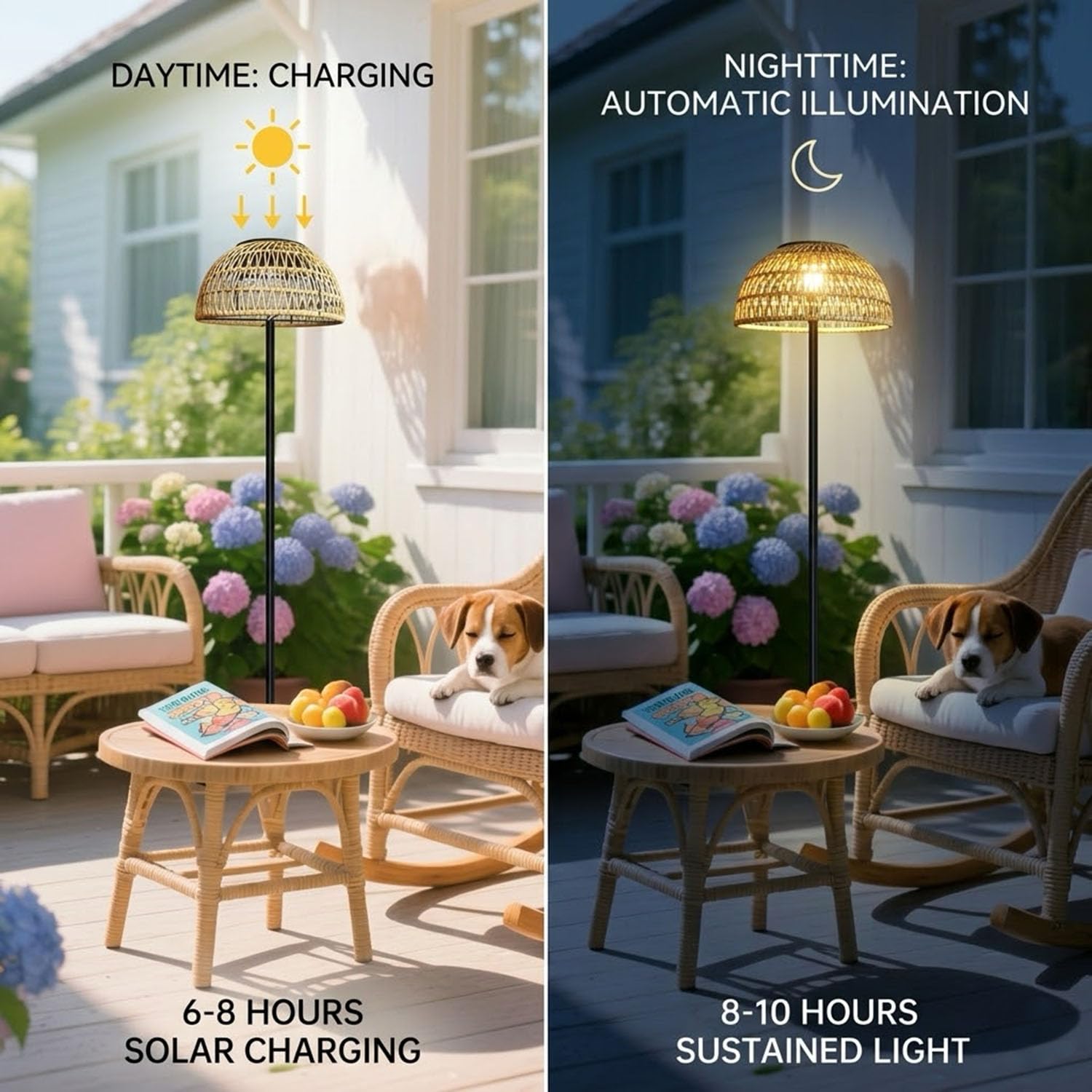 Beige Solar Outdoor Floor Lamp - огляд і ціна Solar Lamp