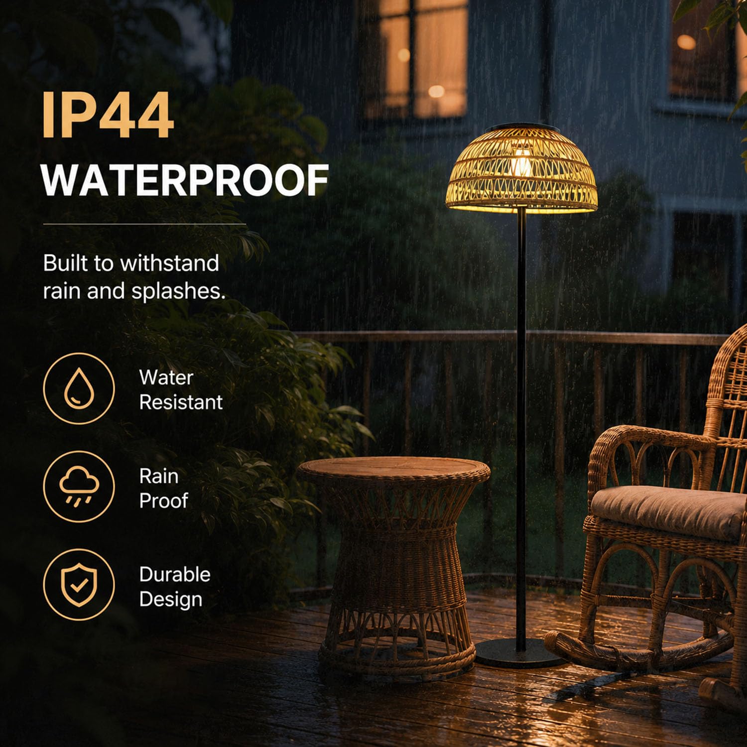 Beige Solar Outdoor Floor Lamp - огляд і ціна Solar Lamp
