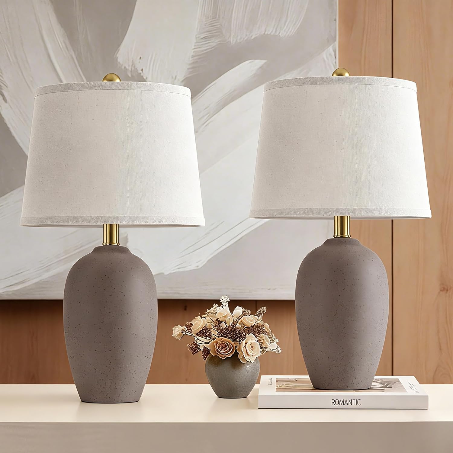 Set of 2 Farmhouse Ceramic Sma - огляд і ціна Solar Lamp